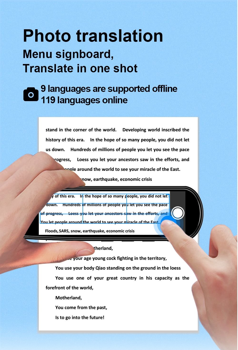 Stylo de Lecture de Traduction Précise 112 Langues