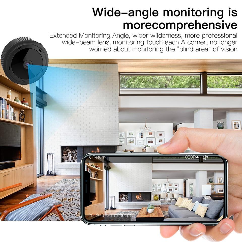 Caméra WiFi Compacte 1080P avec Vision Nocturne et Détection de Mouvement