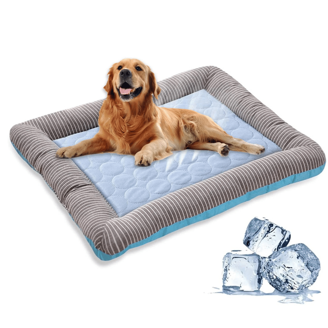 Coussin Refroidissant en Soie Glacée pour Chien - Confort Lavable en Machine