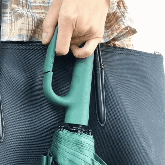 Skanto | Parapluie automatique pliable résistant au vent avec grande poignée à boucle – Compact et durable