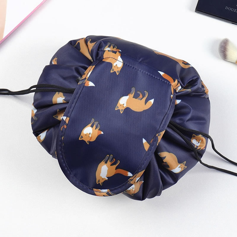 Sac cosmétique et de toilette à cordon de serrage portable