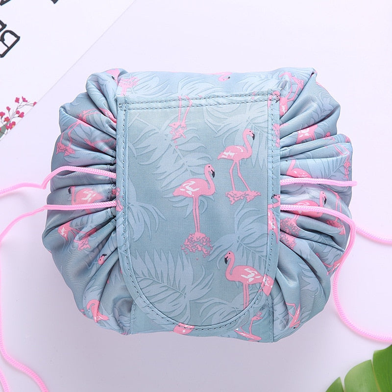 Sac cosmétique et de toilette à cordon de serrage portable