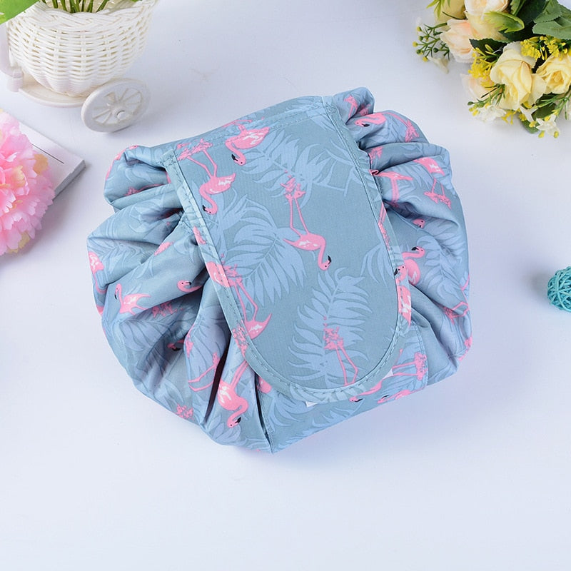 Sac cosmétique et de toilette à cordon de serrage portable