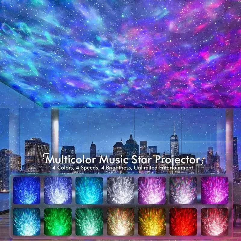 Projecteur galactique avec musique et télécommande