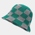 Chapeau de pêcheur pour dames au crochet avec motif à carreaux – Faye