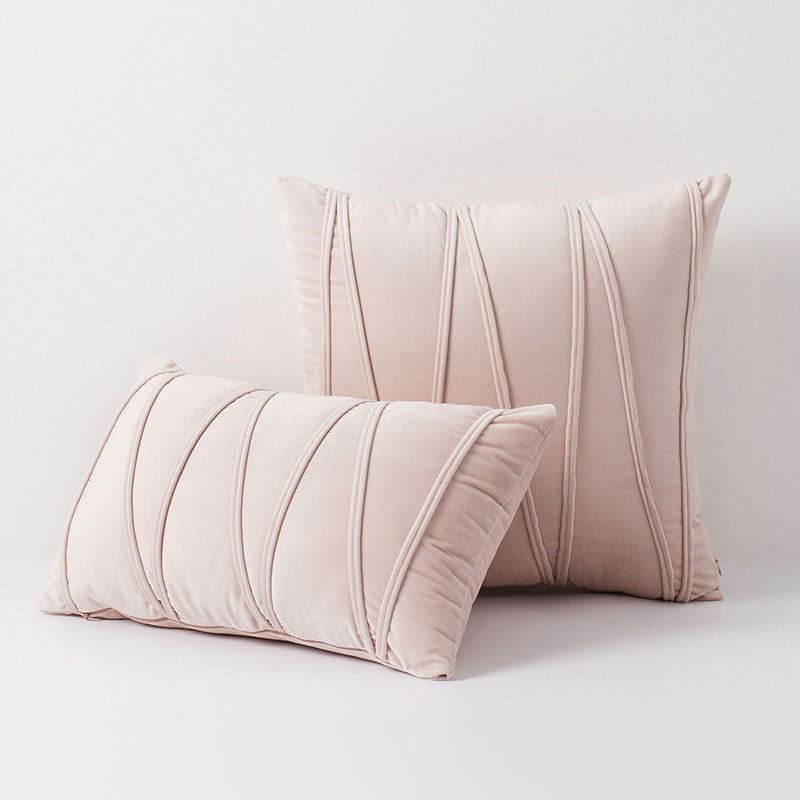 Coussins décoratifs avec panneau plissé à l'avant
