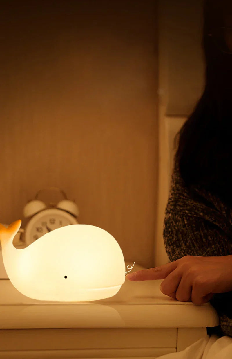 Joli Veilleuse Baleine avec Changement de Couleur - GlowWhale