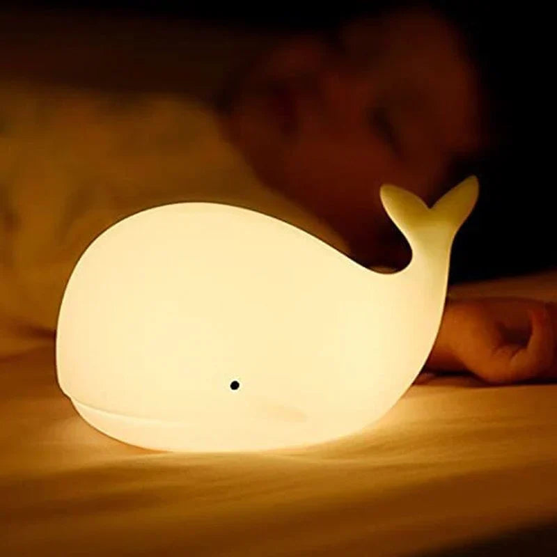 Joli Veilleuse Baleine avec Changement de Couleur - GlowWhale
