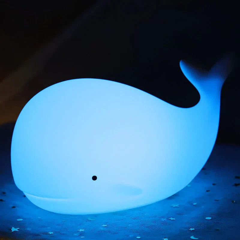 Joli Veilleuse Baleine avec Changement de Couleur - GlowWhale