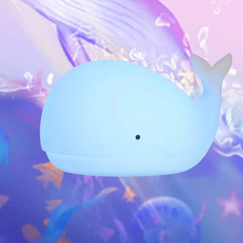 Jolie veilleuse baleine avec changement de couleur - GlowWhale