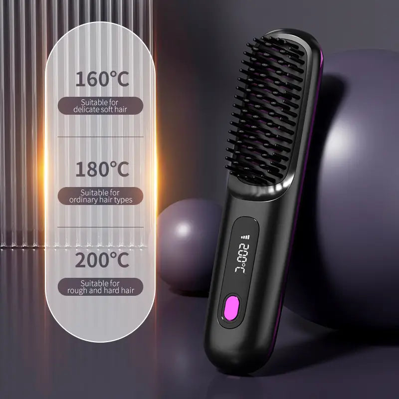 Skanto | Brosse de Coiffage Portable | Cheveux Lisses et Sains à Tout Moment, Partout