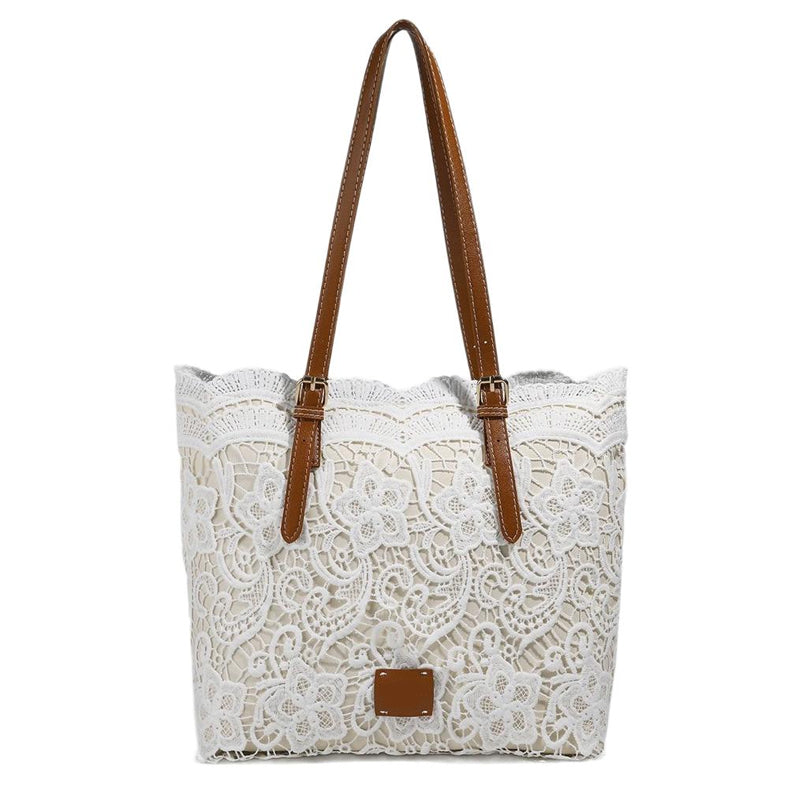 Amara™ | Grand Sac Tote en Dentelle au Style Vintage