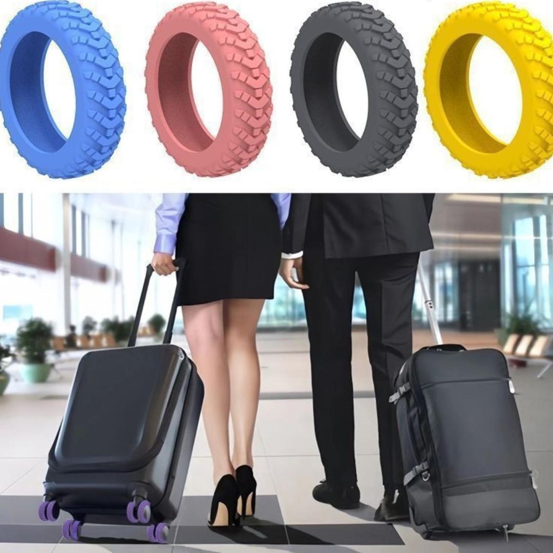 RollGuard Pro™ | Housses de protection en silicone pour roues de valise réduisant le bruit
