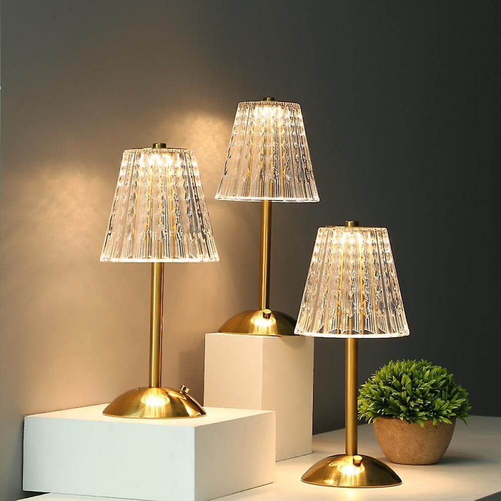 Lampe de Table en Cristal Activée par Tactile