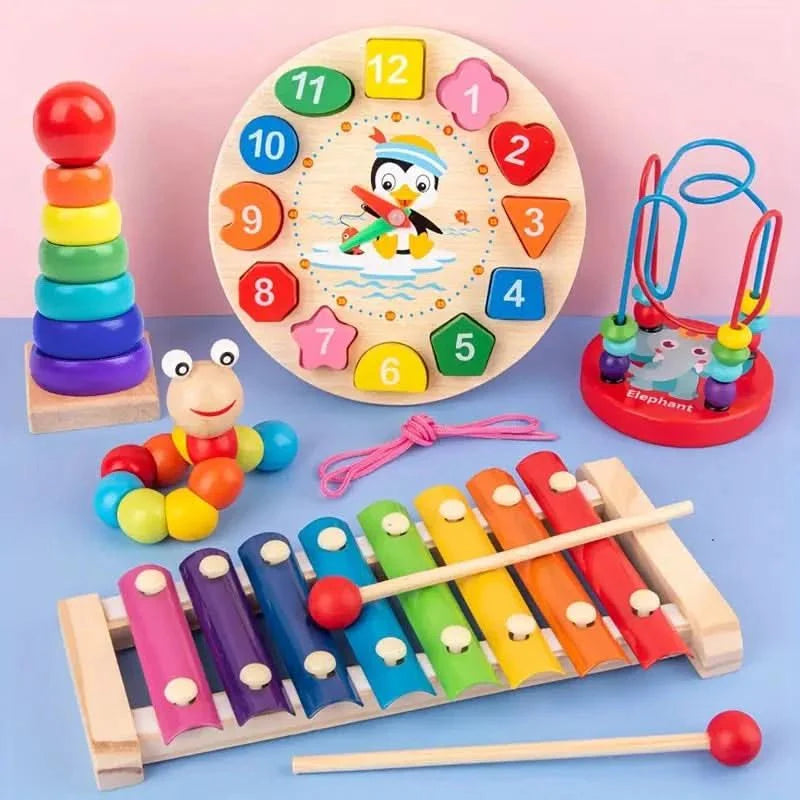 EDUQUEST Ensemble Montessori 5-en-1 – Apprentissage créatif pour les bébés à partir de 6 mois