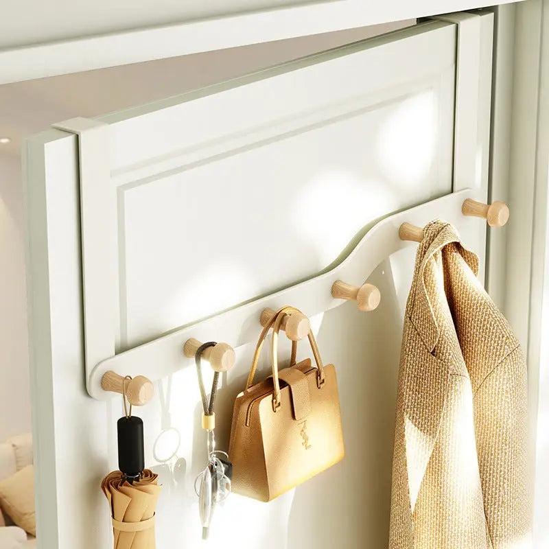 Crochet de Porte Avec 6 Crochets en Bois