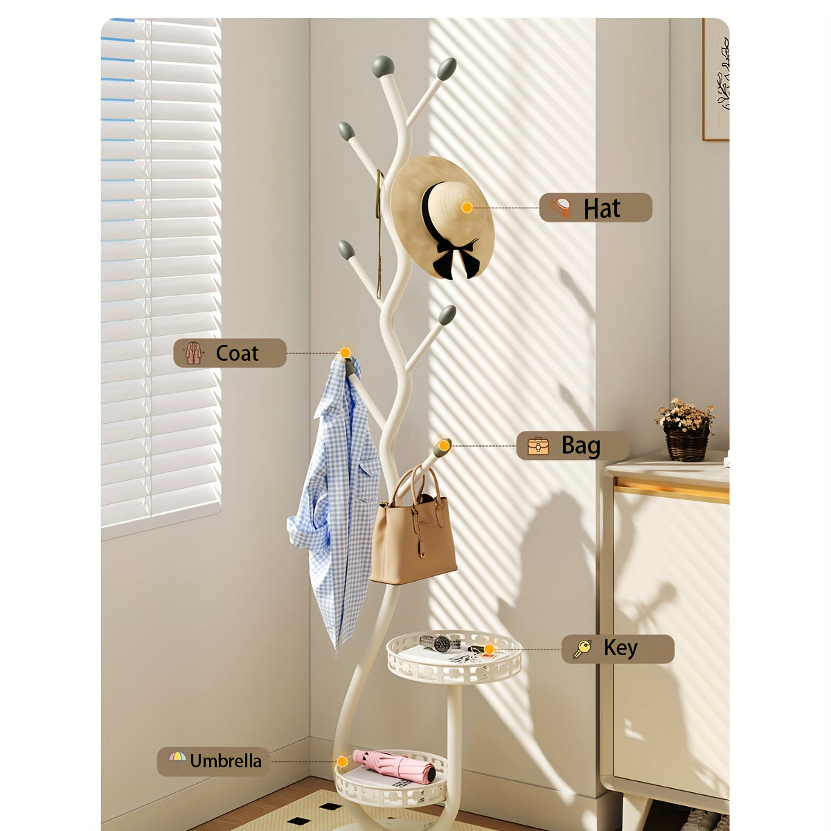 BranchLine Porte-Manteau Debout – Rangement Élégant et Pratique