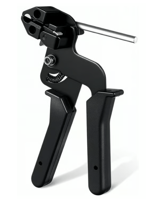 Pistolet à serre-câbles en acier inoxydable avec fixations métalliques
