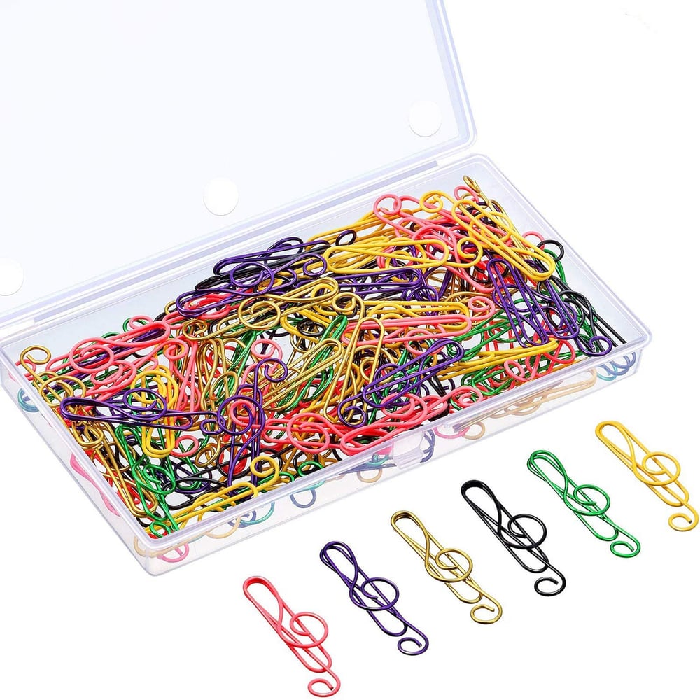 MelodyClips™ | Pince à papier en forme de notes de musique – pour l'école, le bureau et des cadeaux créatifs