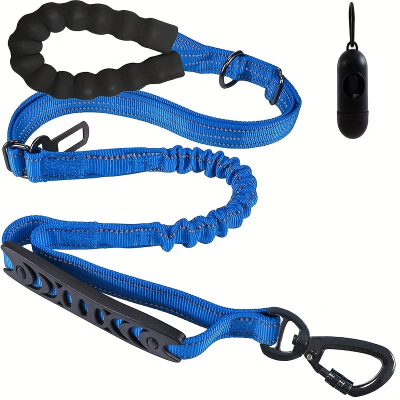 Laisse à Bungee Réglable pour Chiens – Amortissante et Réfléchissante pour Grands Chiens
