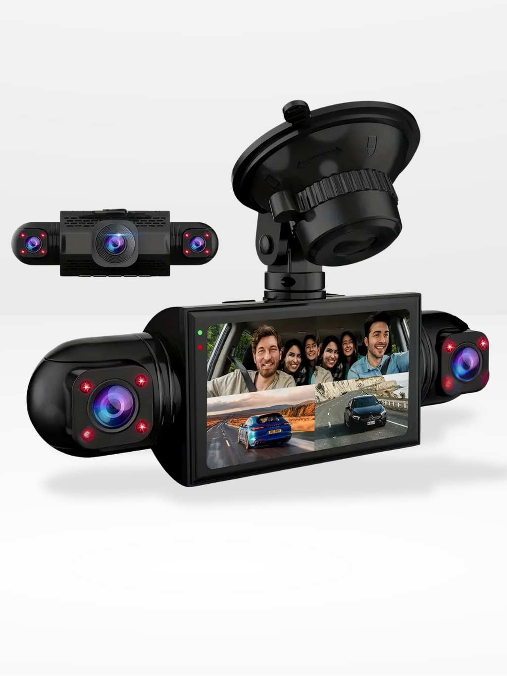 Skanto | Caméra de tableau de bord 360° | DashGard Pro CX360 | Enregistreur de conduite Full HD avec vision nocturne & surveillance de stationnement