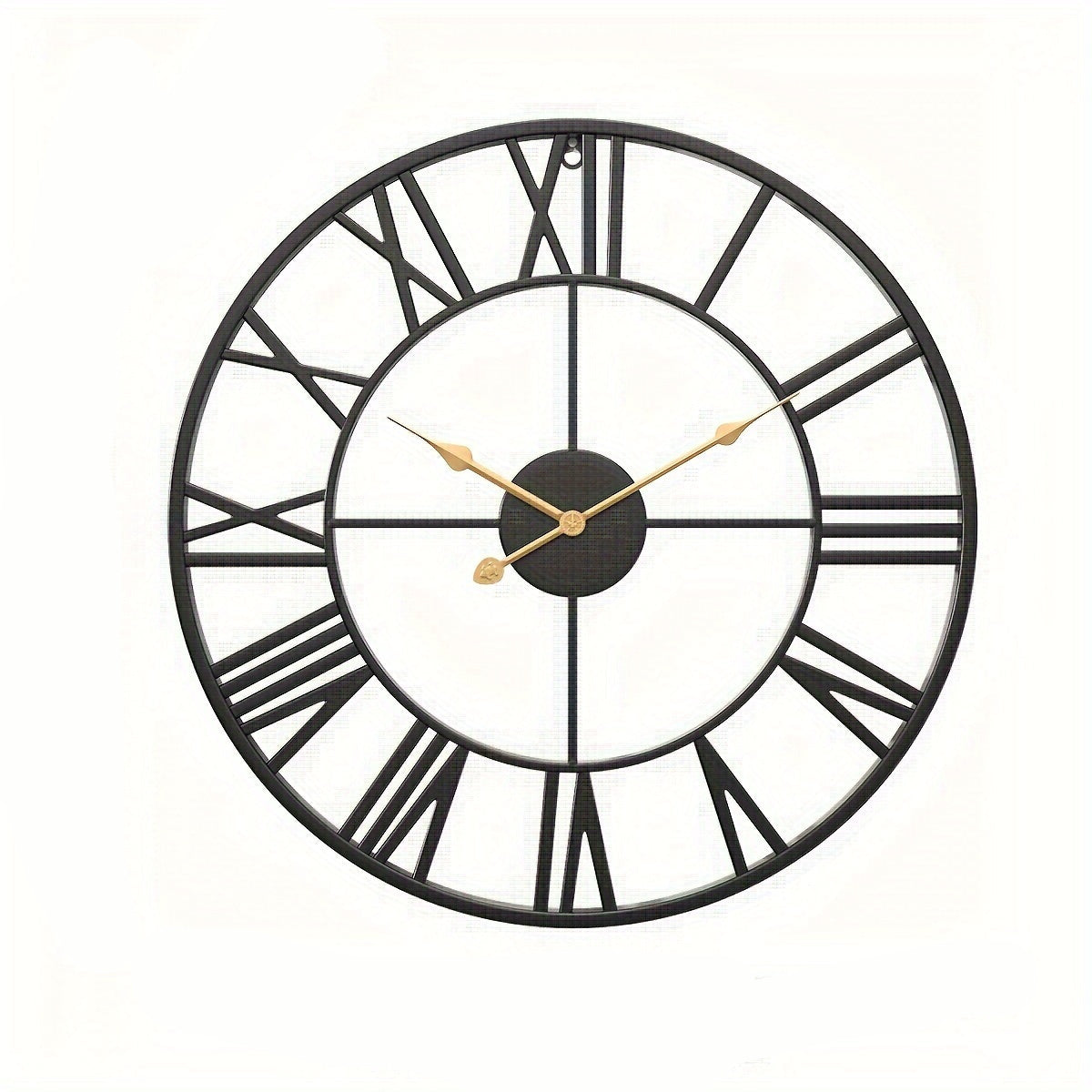SERENETIME - Horloge Murale Ronde Vintage Silencieuse avec Cadre Métallique pour Chambre
