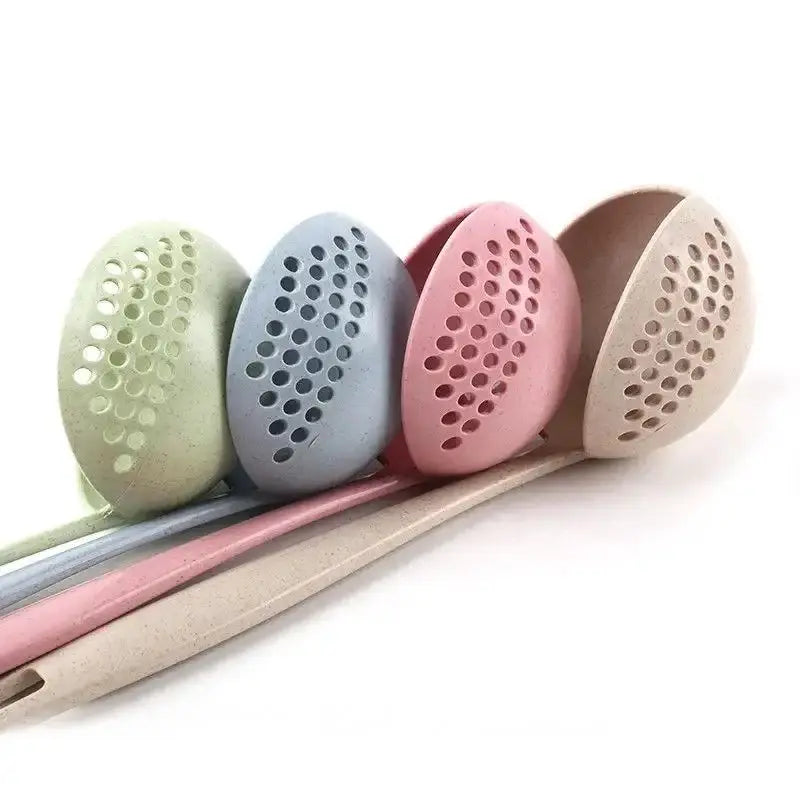 Cuillère à épuiser 3-en-1 | Pour prélever, égoutter et servir avec des trous d'égouttage intégrés | Résistante à la chaleur, adaptée aux revêtements antiadhésifs | Un ustensile de cuisine indispensable