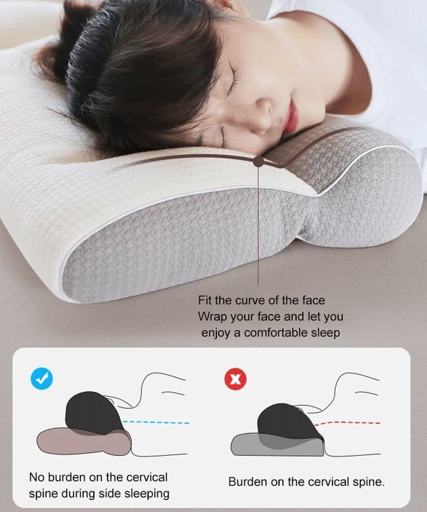 AlignEase™ — Réveillez-vous reposé grâce à un confort sur mesure pour le cou et la colonne vertébrale chaque nuit