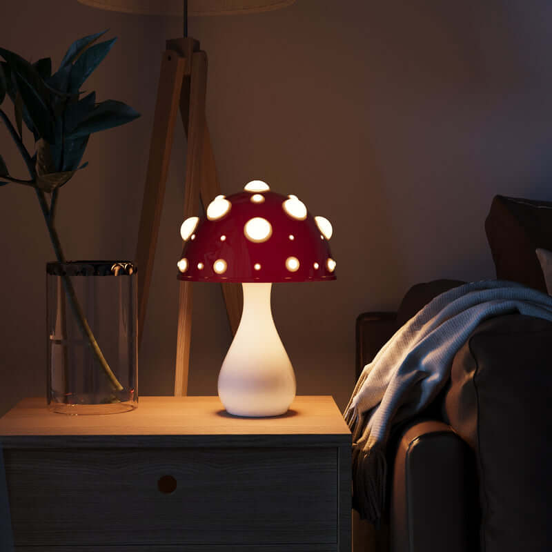 Lampe de Table Champignon LED - Dimmable, Décor Moderne