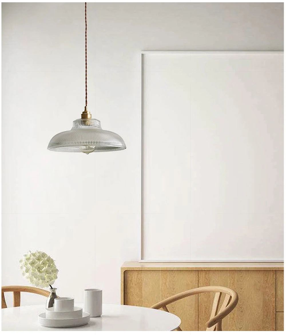 Lampe suspendue en verre Solstice Glow