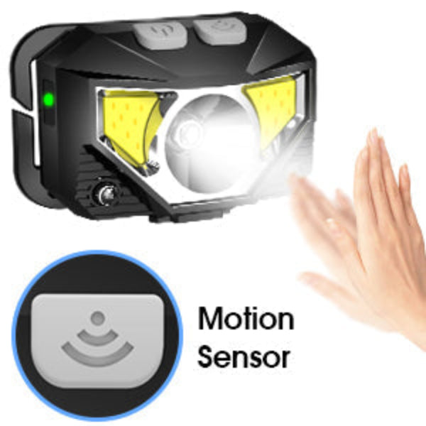 Lampe frontale LED ultra lumineuse rechargeable 2-pack avec capteur de mouvement - Lumivor