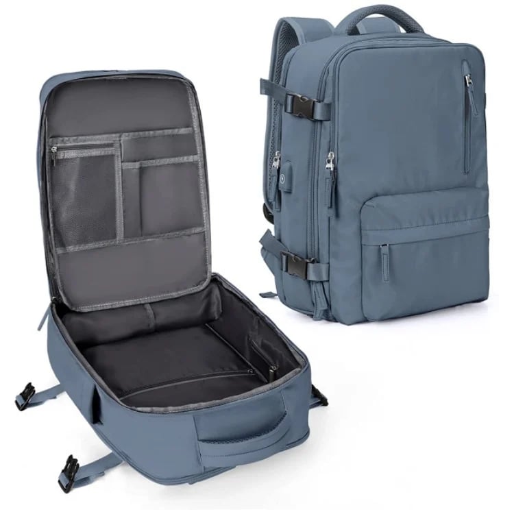 Sac à dos de voyage Travelliva pour femmes 35 L | Imperméable et avec port USB | Anti-vol et compartiment à chaussures | Pour la randonnée, la vie quotidienne et les voyages