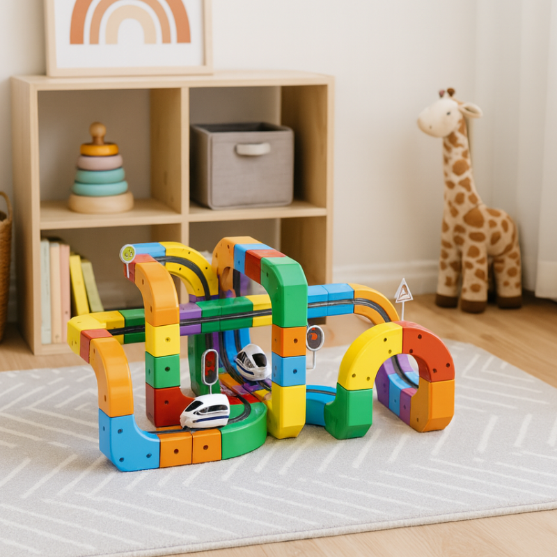 TrackBuilder™ | Circuit de course – Ensemble créatif de construction et de jeu (51/81 pièces)