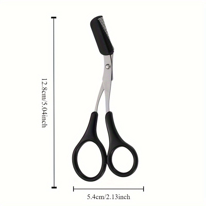 SHARPMATE - Ciseaux à sourcils en acier inoxydable avec mini peigne tondeuse