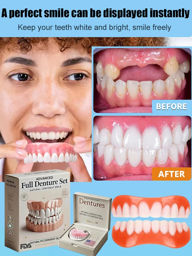 Prothèse Dentaire™ – Sourire Naturel, Ajustement Confortable & Réutilisable [50 % de réduction]