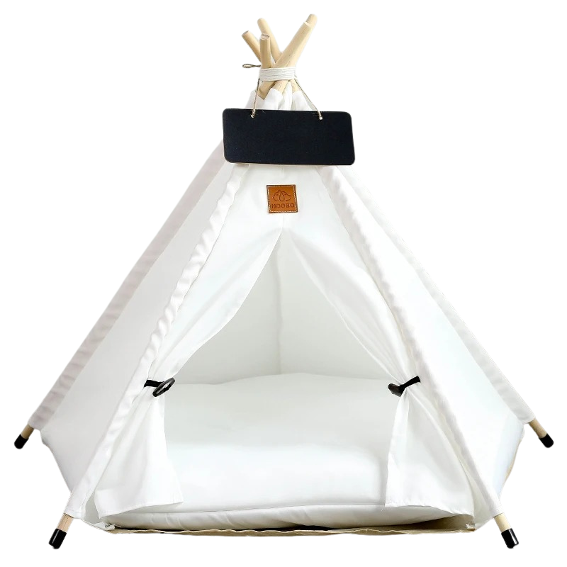 Teepee de Luxe pour Animaux de Compagnie en Toile pour Chats et Chiens