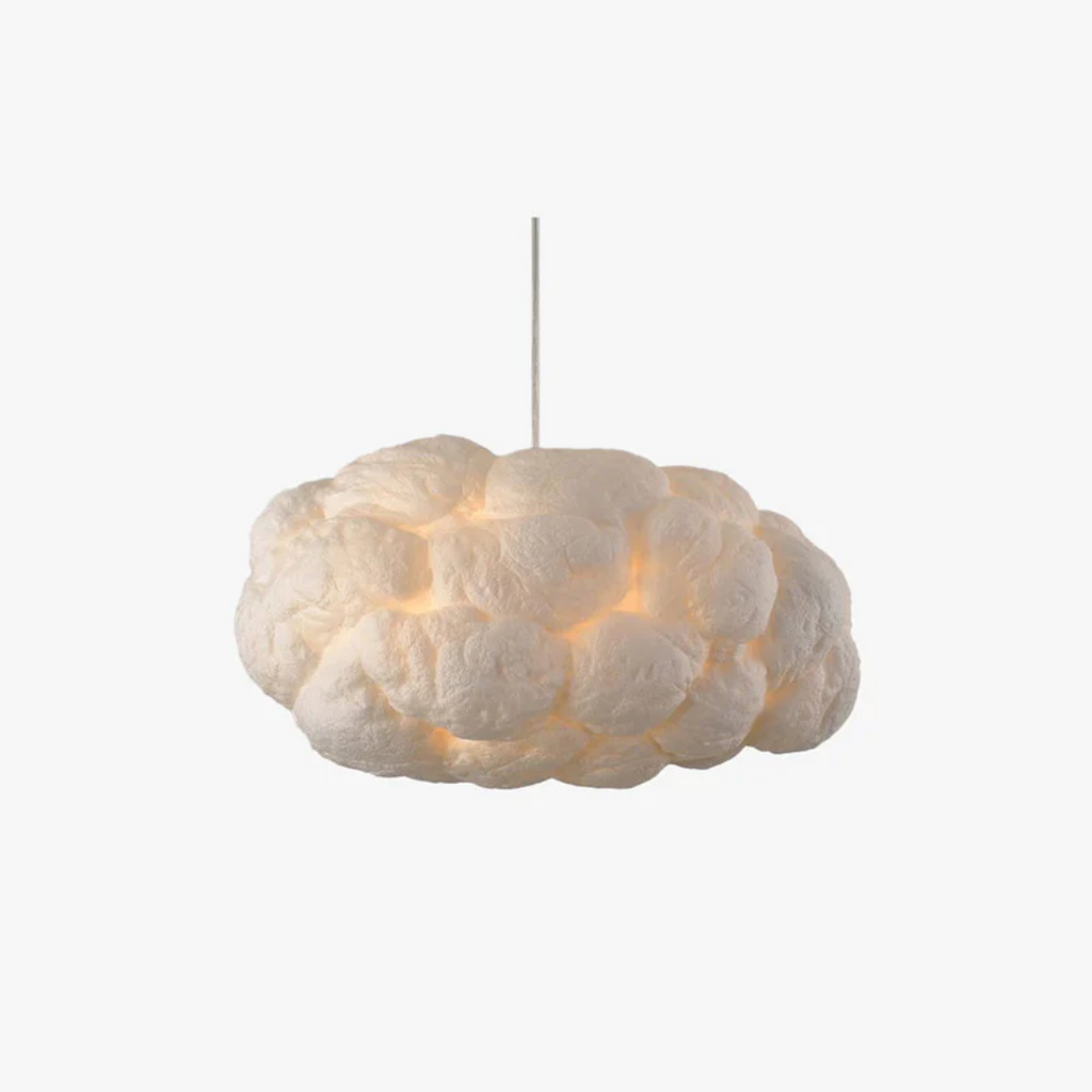 Lampe Suspendue LED Design Nuage Blanc PVC/Coton - Nimbus