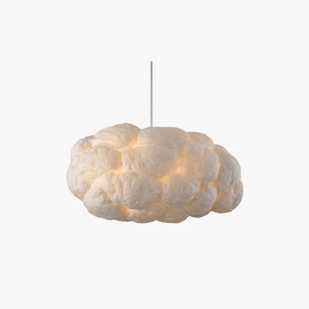 Lampe Suspendue LED Design Nuage Blanc PVC/Coton - Nimbus
