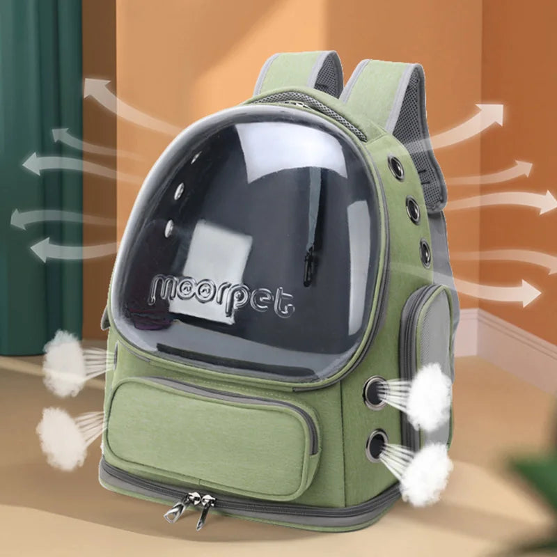 Sac à Dos de Transport pour Animaux - Transparent et Respirant - Confort pour Animal de Compagnie