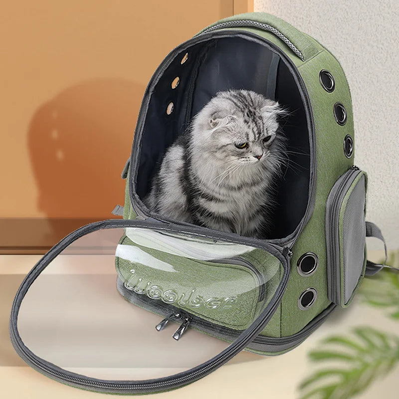 Sac à Dos de Transport pour Animaux - Transparent et Respirant - Confort pour Animal de Compagnie