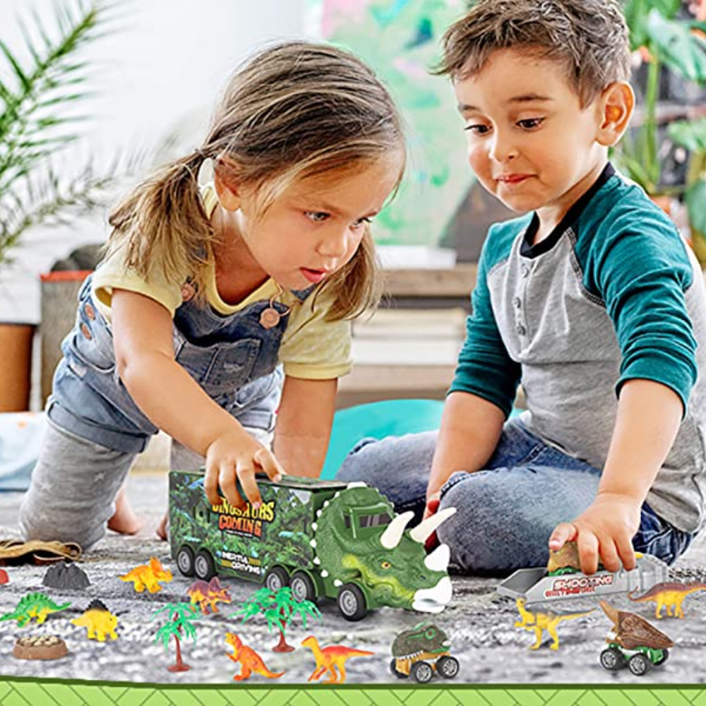 Camion Dino - Camion Jouet avec Dinosaures - Camion & Effets Sonores