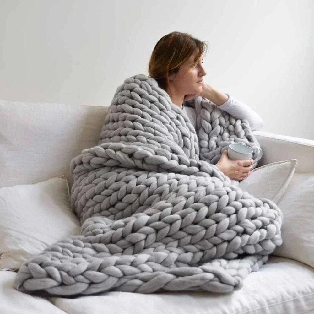 Fil en Laine XL Chunky DIY de 1000 Grammes pour Couvertures Douces - LuxeWool