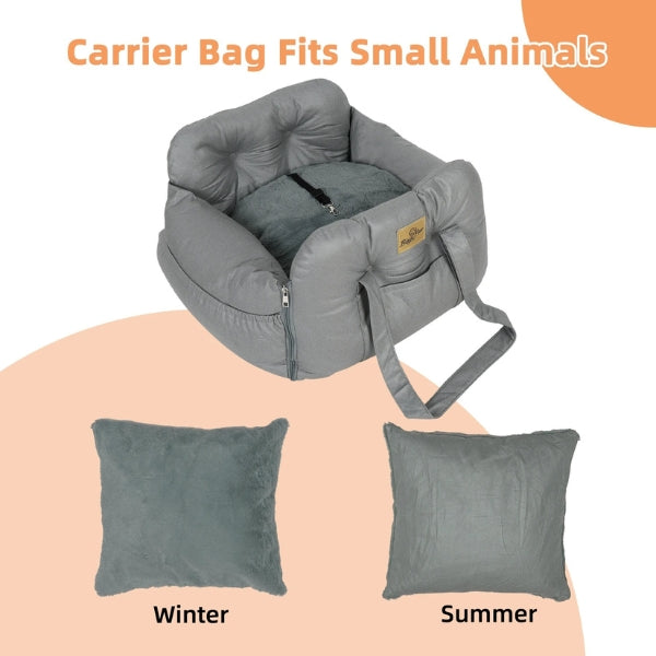Lit de voiture pour chien avec harnais de sécurité, design imperméable