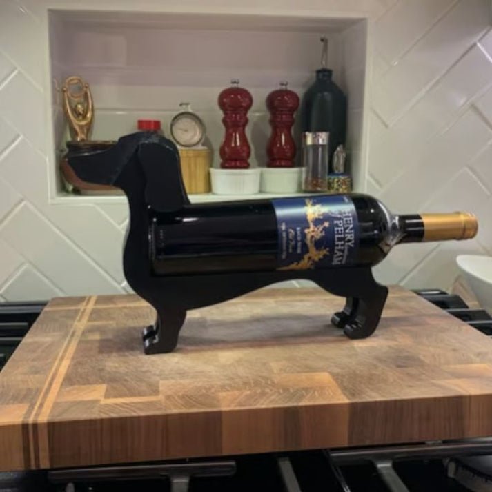 DogBottle | Support de bouteille de vin en forme de teckel