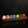 Lampe en cristal avec effets lumineux cosmiques