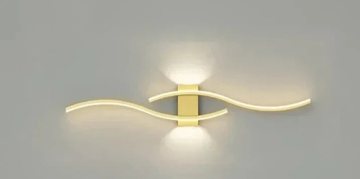 Lumivora Wave LED Applique Murale | Design Moderne en Vague | Économique en Énergie & Élégant | 60×15 cm | Lumière Chaude, Non Éblouissante