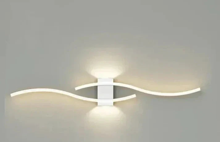 Lumivora Wave LED Applique Murale | Design Moderne en Vague | Économique en Énergie & Élégant | 60×15 cm | Lumière Chaude, Non Éblouissante