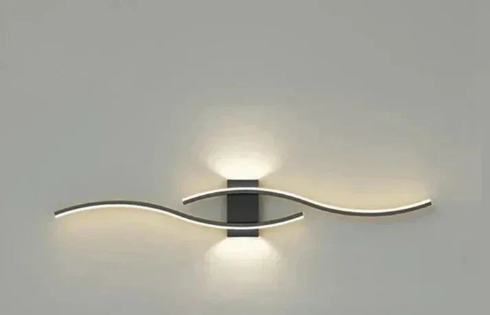 Lumivora Wave LED Applique Murale | Design Moderne en Vague | Économique en Énergie & Élégant | 60×15 cm | Lumière Chaude, Non Éblouissante