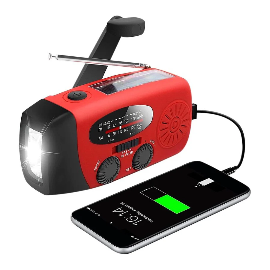 Skanto | Radio d'urgence tout-en-un avec énergie solaire et batterie externe