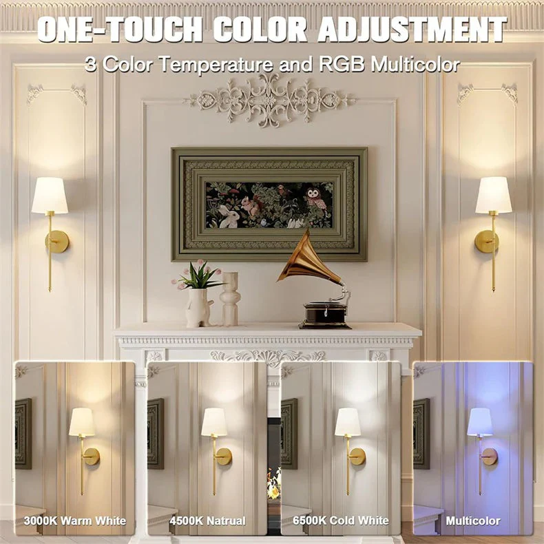 Appliques murales sans fil, pack de 2